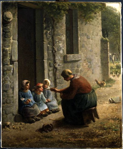 Millet La becquée