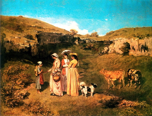 Courbet Jeunes filles du village.