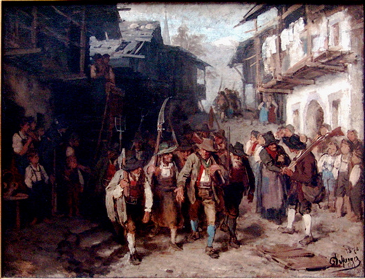 von Defregger La dernière levée 1874