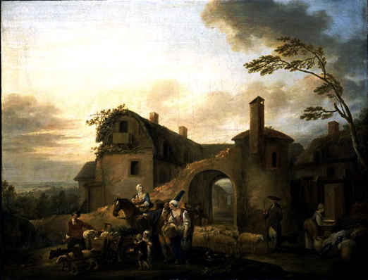 Louis Watteau Les 4 heures du jour le matin