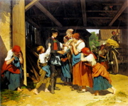 Ferdinand Waldmuller Le départ du conscrit, 1858