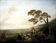 Louis Watteau Les 4 heures du jour- midi, la meridienne