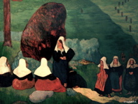 Emile Bernard Scène d'extérieur