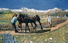 Segantini Labourage en Engadine