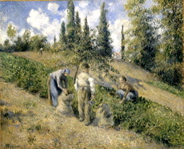 Pissarro Ramasseurs de pommes de terre